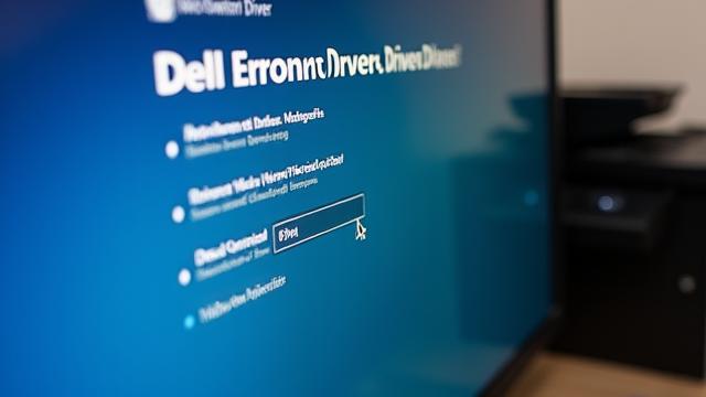 Computer screen displaying a Dell printer driver update interface