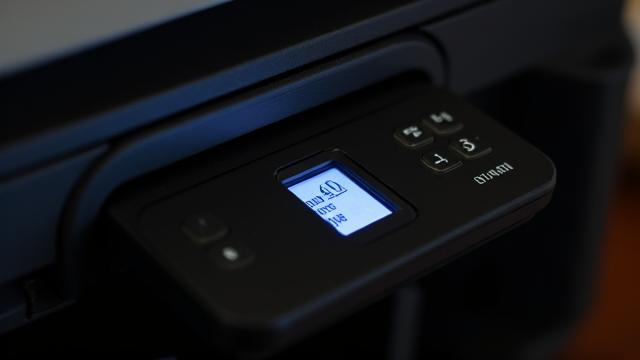 HP OfficeJet printer display showing an error code